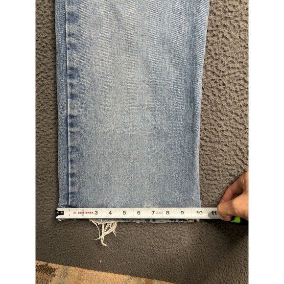 LEI Vintage Y2K Flare Leg Jeans Size 9 Mid Rise Wide Bottom 30x31 Bareback USA - Picture 16 of 16